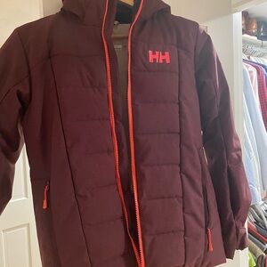 Helly Hansen girl 12 ski Matching Set - Burgundy, Pink and Orange